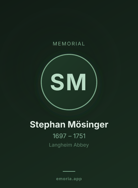 Memorial portrait of Stephan Mösinger