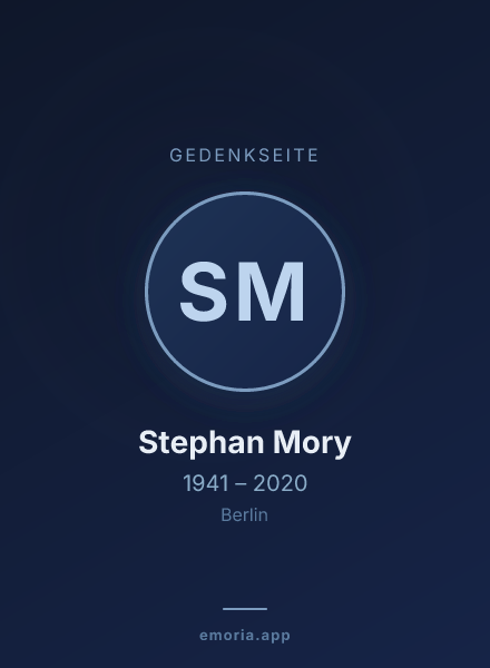 Gedenkportrait von Stephan Mory