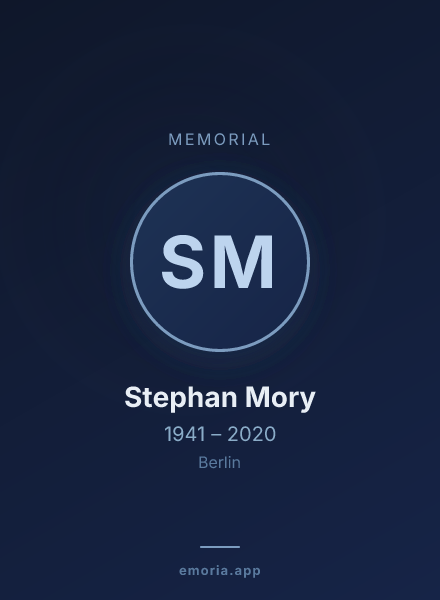 Memorial portrait of Stephan Mory