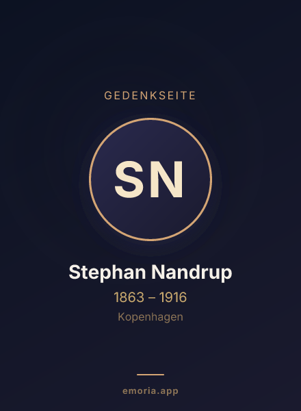 Gedenkportrait von Stephan Nandrup