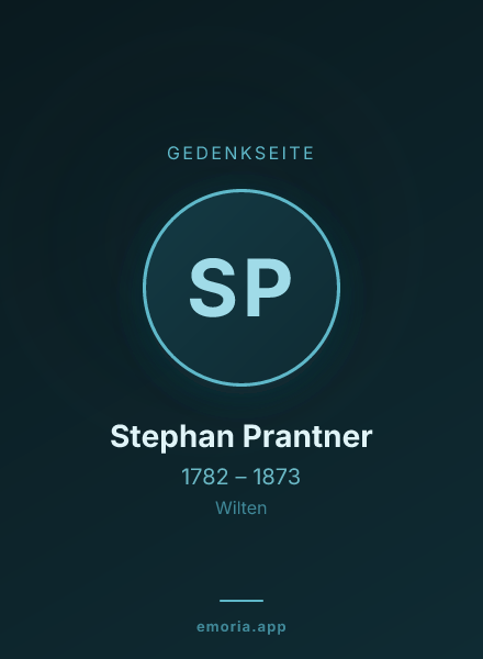 Gedenkportrait von Stephan Prantner