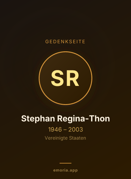 Gedenkportrait von Stephan Regina-Thon