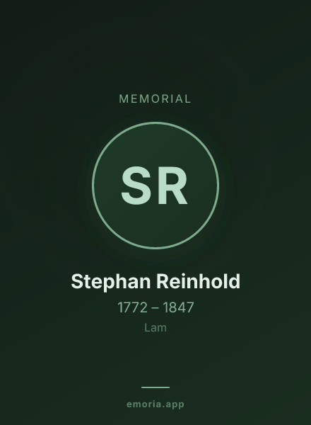 Memorial portrait of Stephan Reinhold