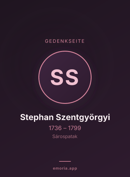Gedenkportrait von Stephan Szentgyörgyi
