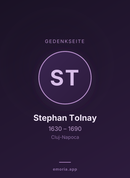 Gedenkportrait von Stephan Tolnay