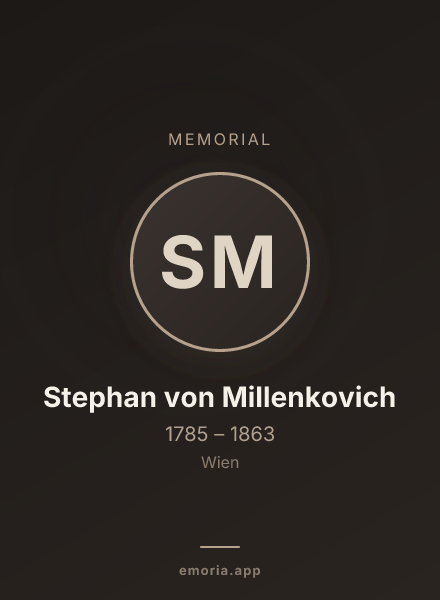 Memorial portrait of Stephan von Millenkovich