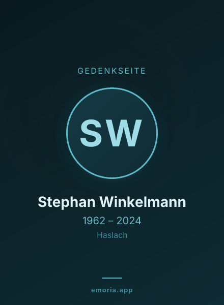 Gedenkportrait von Stephan Winkelmann