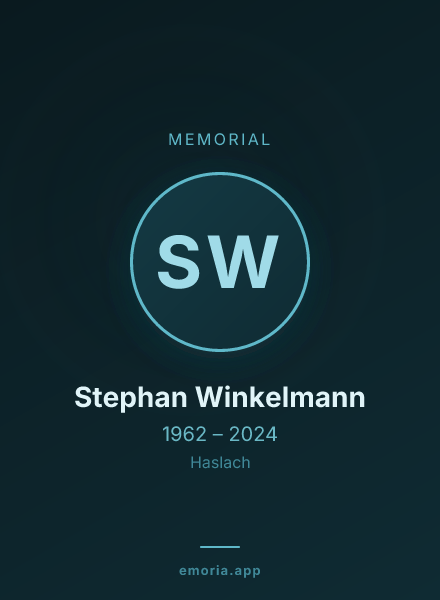 Memorial portrait of Stephan Winkelmann