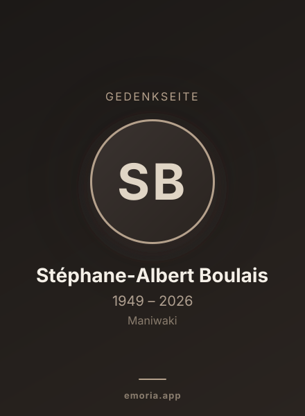 Gedenkportrait von Stéphane-Albert Boulais