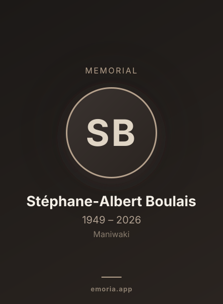 Memorial portrait of Stéphane-Albert Boulais