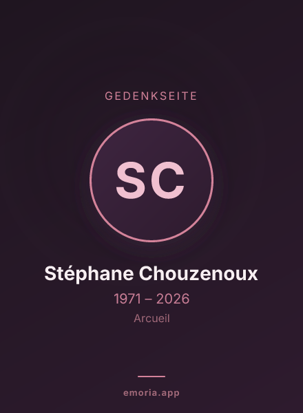 Gedenkportrait von Stéphane Chouzenoux