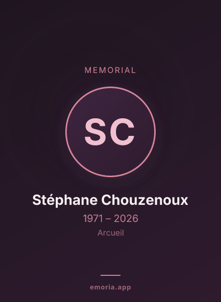 Memorial portrait of Stéphane Chouzenoux
