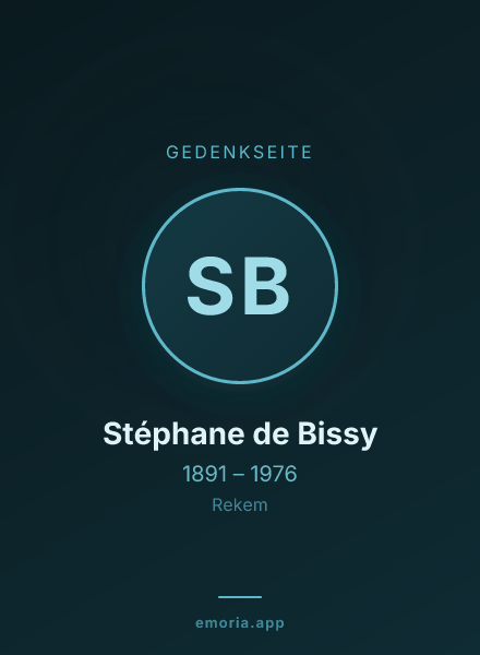 Gedenkportrait von Stéphane de Bissy
