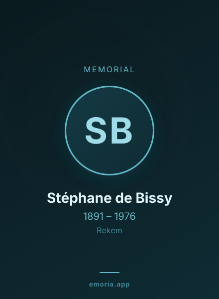 Memorial portrait of Stéphane de Bissy