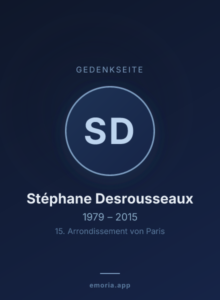 Gedenkportrait von Stéphane Desrousseaux