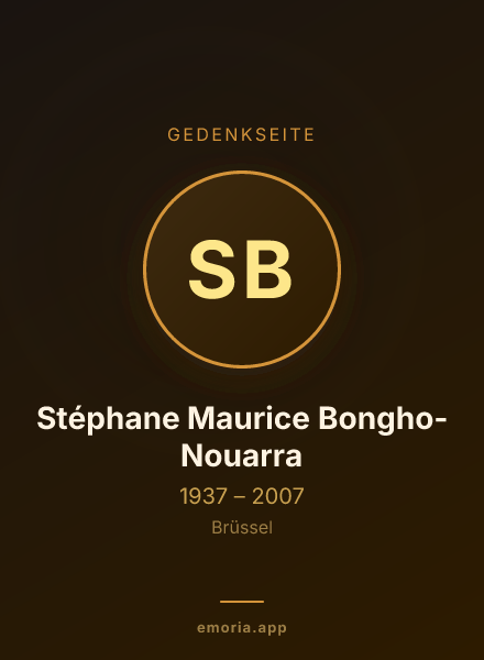 Gedenkportrait von Stéphane Maurice Bongho-Nouarra