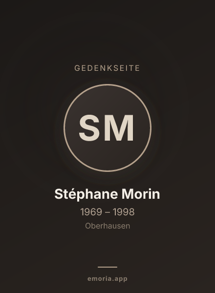 Gedenkportrait von Stéphane Morin