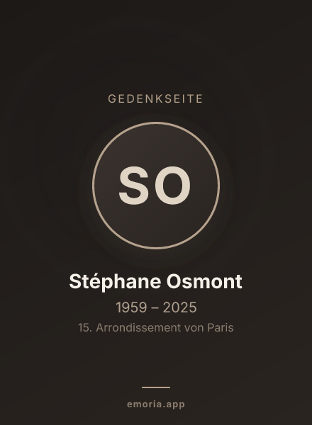 Gedenkportrait von Stéphane Osmont