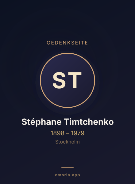 Gedenkportrait von Stéphane Timtchenko