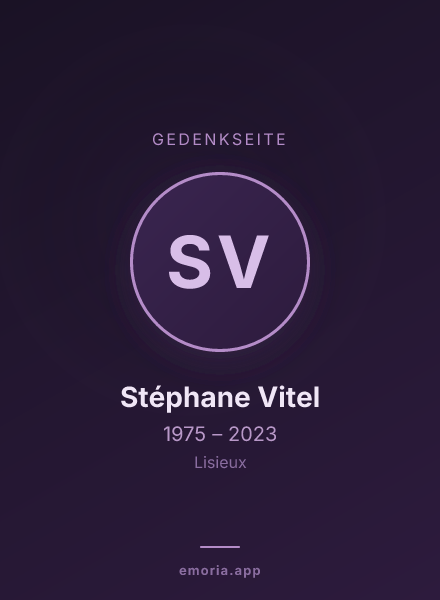 Gedenkportrait von Stéphane Vitel