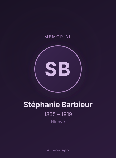 Memorial portrait of Stéphanie Barbieur