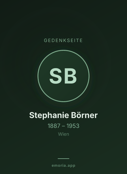 Gedenkportrait von Stephanie Börner