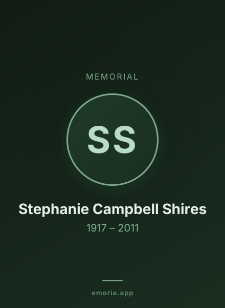 Memorial portrait of Stephanie Campbell Shires