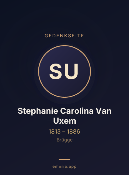 Gedenkportrait von Stephanie Carolina Van Uxem