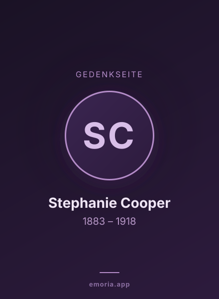 Gedenkportrait von Stephanie Cooper