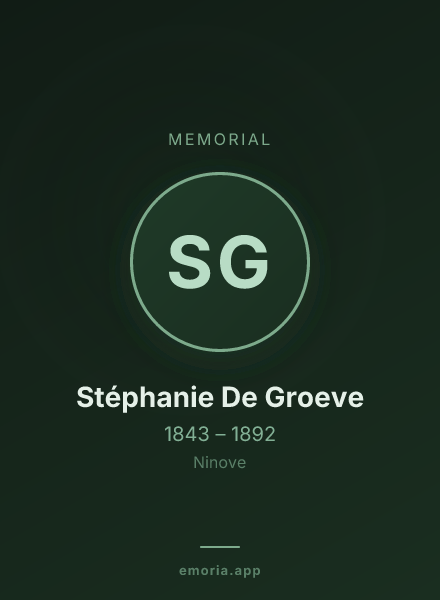 Memorial portrait of Stéphanie De Groeve