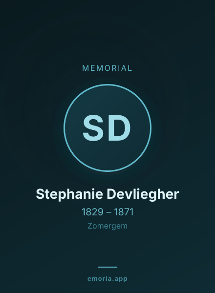 Memorial portrait of Stephanie Devliegher