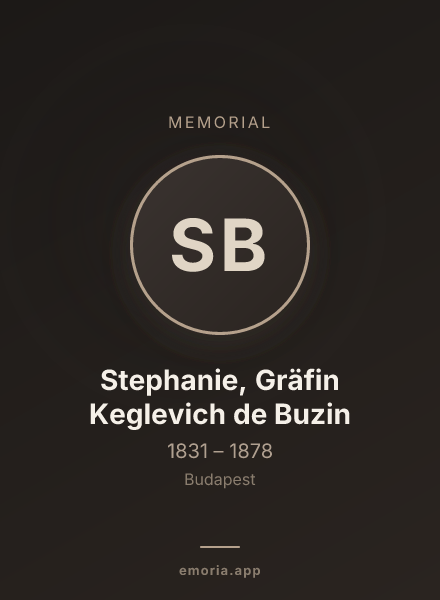 Memorial portrait of Stephanie, Gräfin Keglevich de Buzin