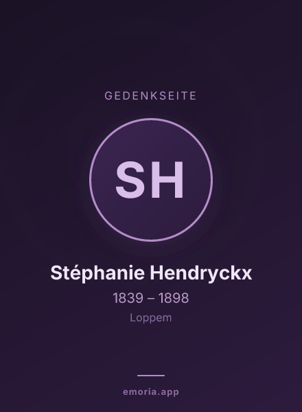Gedenkportrait von Stéphanie Hendryckx