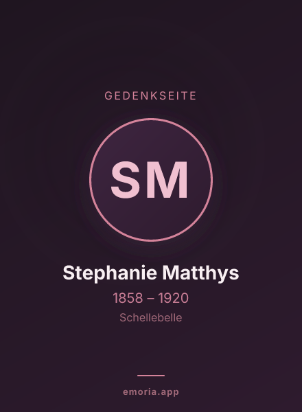 Gedenkportrait von Stephanie Matthys