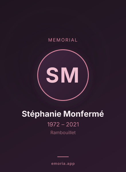 Memorial portrait of Stéphanie Monfermé