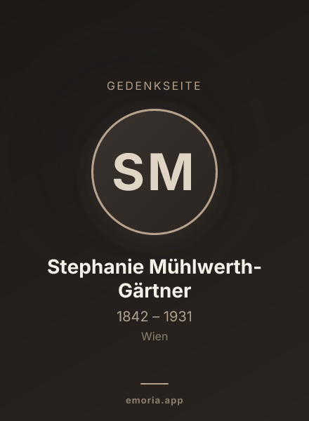 Gedenkportrait von Stephanie Mühlwerth-Gärtner