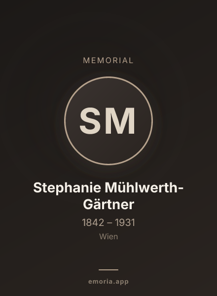 Memorial portrait of Stephanie Mühlwerth-Gärtner