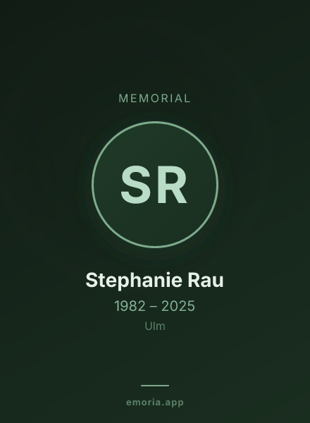 Memorial portrait of Stephanie Rau