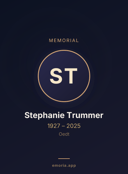 Memorial portrait of Stephanie Trummer
