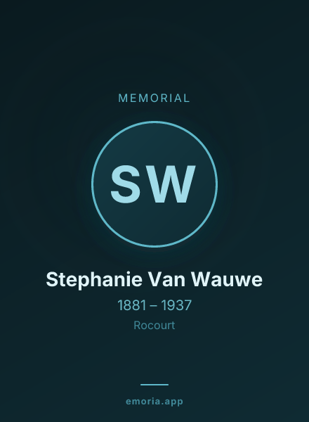 Memorial portrait of Stephanie Van Wauwe