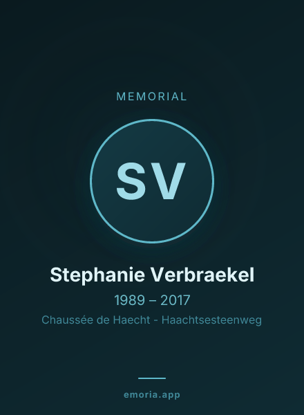 Memorial portrait of Stephanie Verbraekel