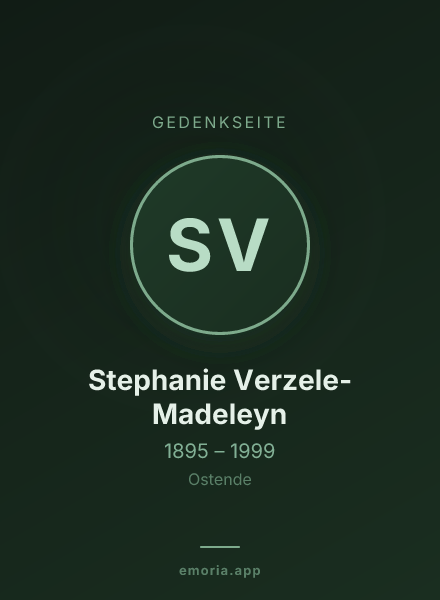 Gedenkportrait von Stephanie Verzele-Madeleyn