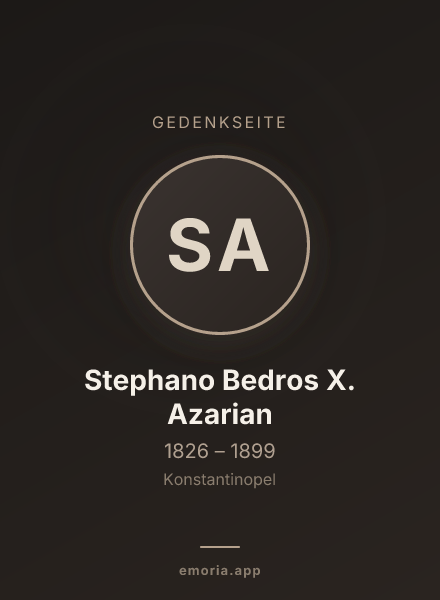 Gedenkportrait von Stephano Bedros X. Azarian