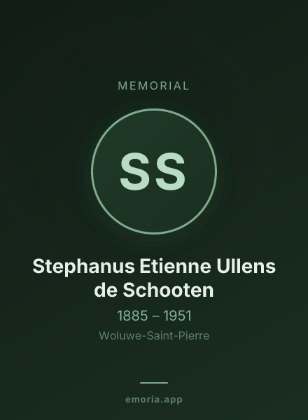Memorial portrait of Stephanus Etienne Ullens de Schooten