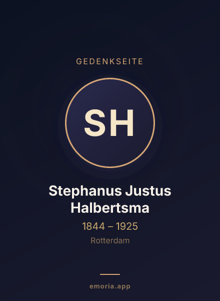 Gedenkportrait von Stephanus Justus Halbertsma
