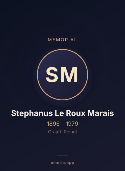 Memorial portrait of Stephanus Le Roux Marais