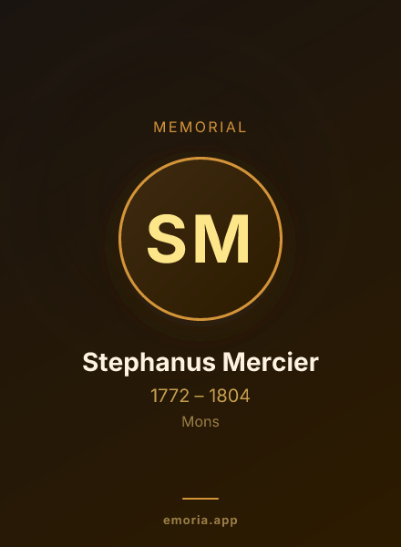 Memorial portrait of Stephanus Mercier