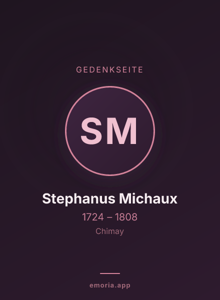 Gedenkportrait von Stephanus Michaux