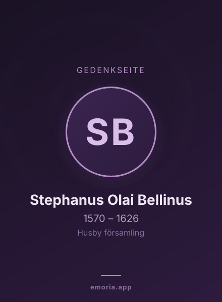 Gedenkportrait von Stephanus Olai Bellinus