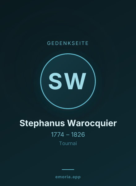 Gedenkportrait von Stephanus Warocquier